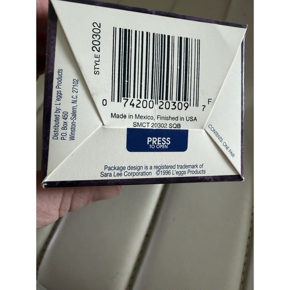 Leggs Silken Mist Black Mist Sheer Toe Control Top Pantyhose Q Plus Size - Picture 5 of 5